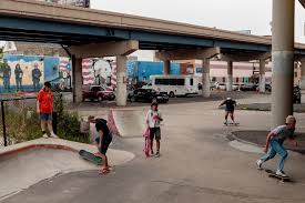 picture of a people skateboarding at a the diy park